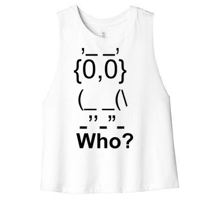 Who Owl Women's Racerback Cropped Tank