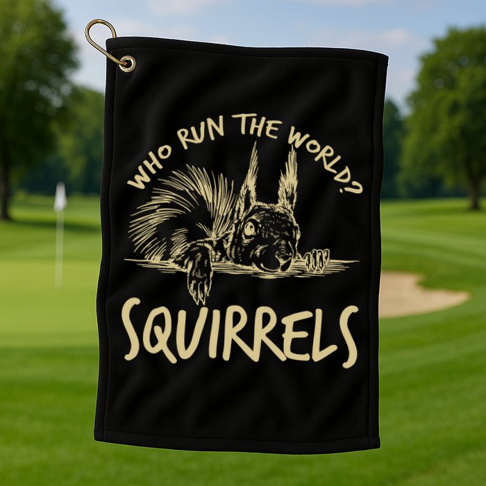  Who Run The World Squirrels Golf Towel
