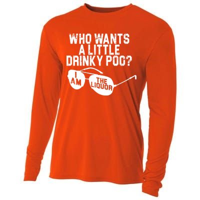 Who Wants A Little Drinky Poo  Cooling Performance Long Sleeve Crew