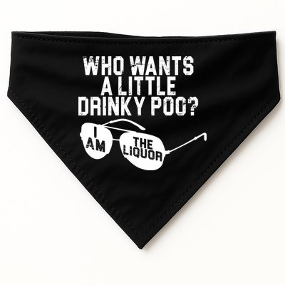 Who Wants A Little Drinky Poo  USA-Made Doggie Bandana