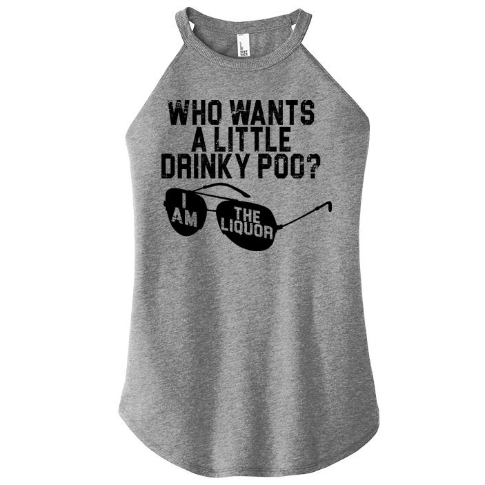 Who Wants A Little Drinky Poo  Women's Perfect Tri Rocker Tank