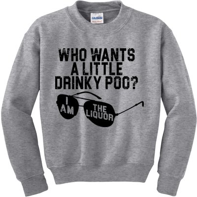 Who Wants A Little Drinky Poo  Kids Sweatshirt