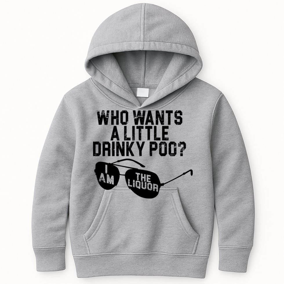 Who Wants A Little Drinky Poo  Kids Hoodie