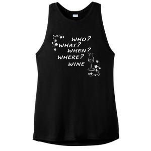 Who What When Where Wine Ladies PosiCharge Tri-Blend Wicking Tank