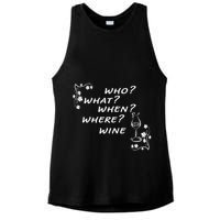 Who What When Where Wine Ladies PosiCharge Tri-Blend Wicking Tank