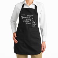 Who What When Where Wine Apron