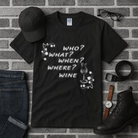 Who What When Where Wine Tall T-Shirt