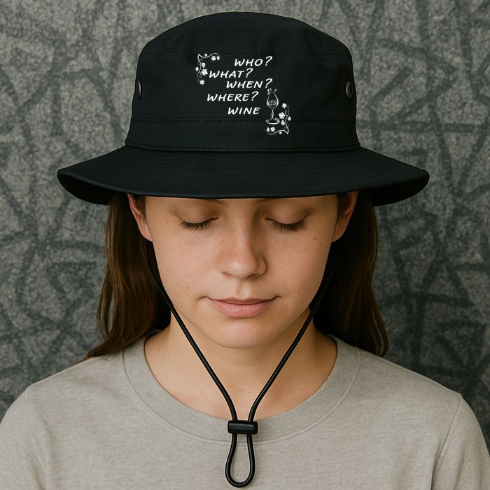Who What When Where Wine Bucket Hat