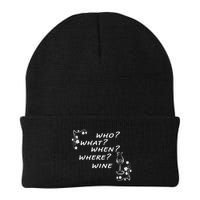 Who What When Where Wine Beanie