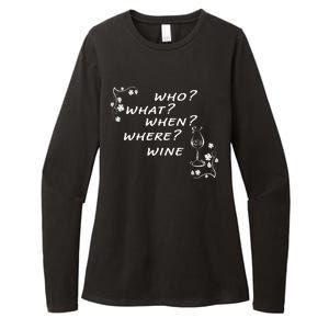 Who What When Where Wine Womens CVC Long Sleeve Shirt