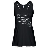 Who What When Where Wine Ladies Essential Flowy Tank