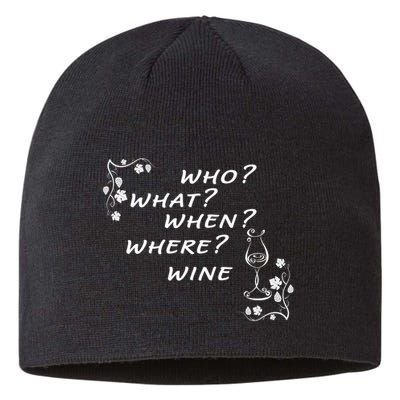 Who What When Where Wine Sustainable Beanie