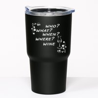 Who What When Where Wine Tumbler