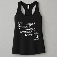 Who What When Where Wine Womens Tank Top