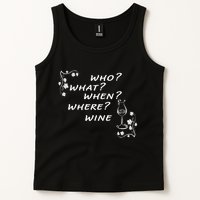 Who What When Where Wine Tank Top