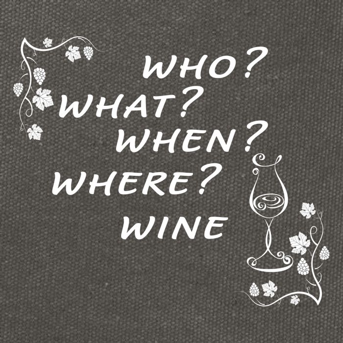 Who What When Where Wine Cotton Canvas Backpack