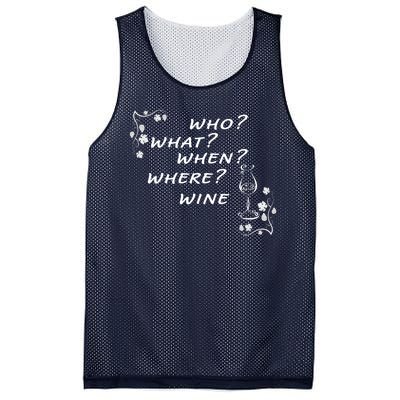 Who What When Where Wine Mesh Reversible Basketball Jersey Tank