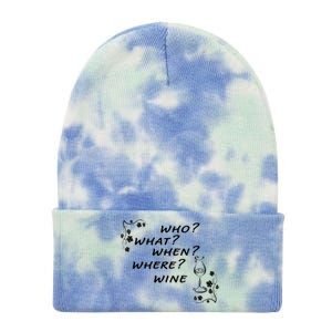 Who What When Where Wine Tie Dye 12in Knit Beanie