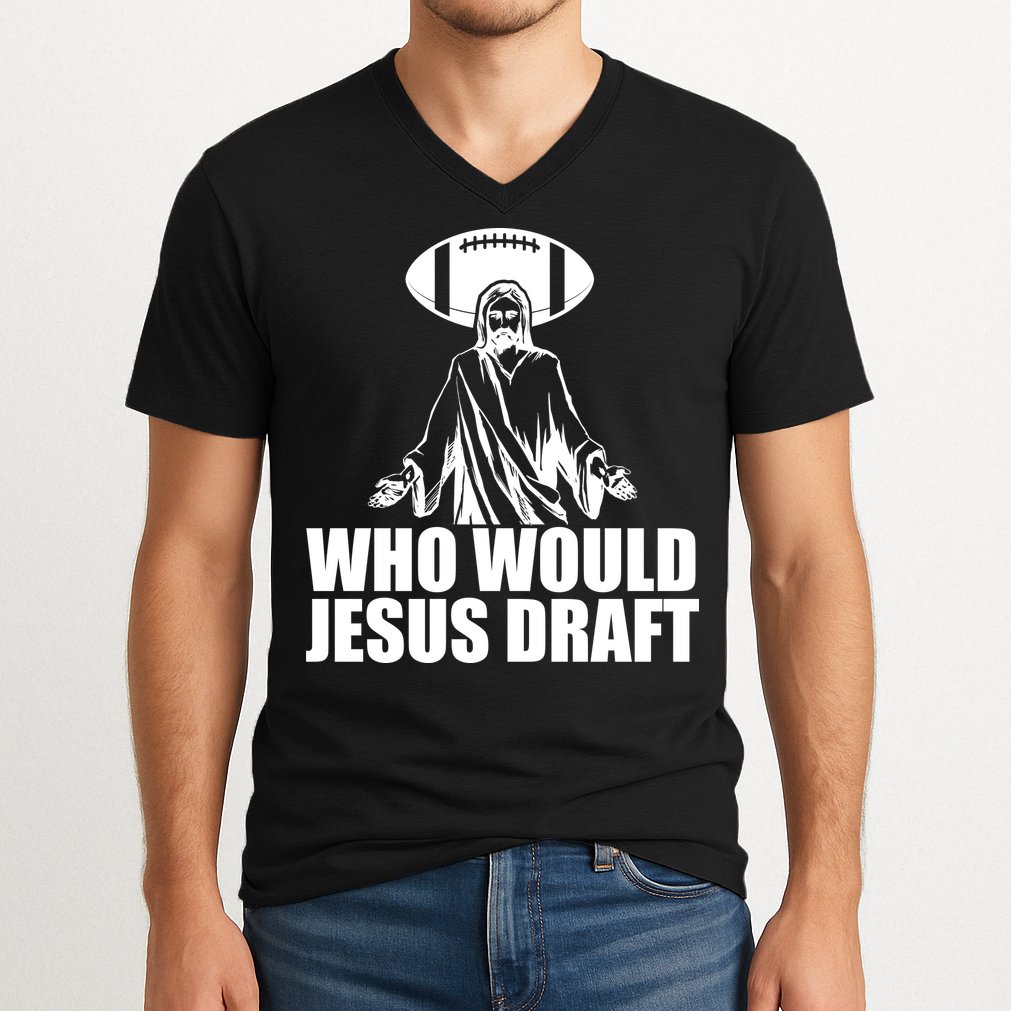 Who Would Jesus Draft V-Neck T-Shirt