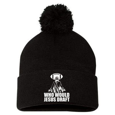 Who Would Jesus Draft Pom Pom 12in Knit Beanie