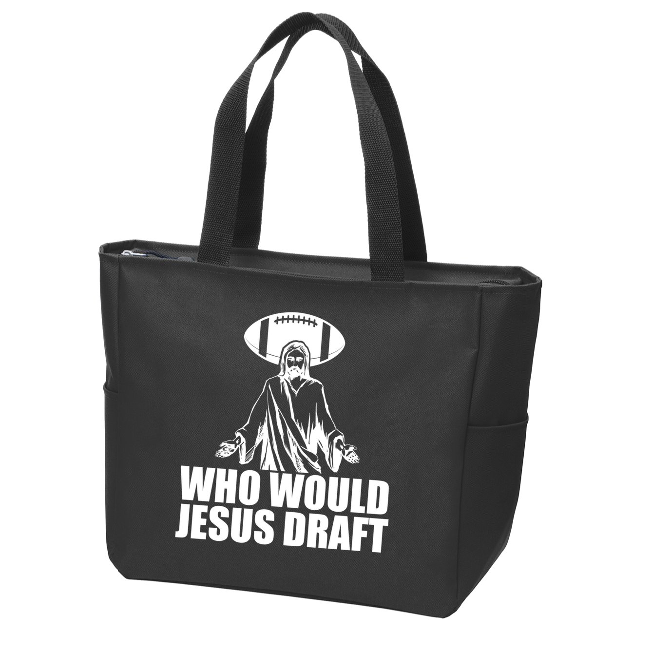 Who Would Jesus Draft Zip Tote Bag
