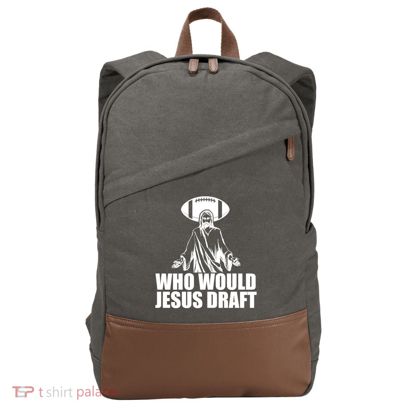 Who Would Jesus Draft Cotton Canvas Backpack
