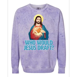 Who Would Jesus Draft1 Colorblast Crewneck Sweatshirt