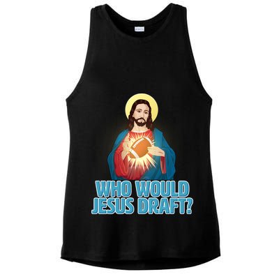 Who Would Jesus Draft1 Ladies PosiCharge Tri-Blend Wicking Tank