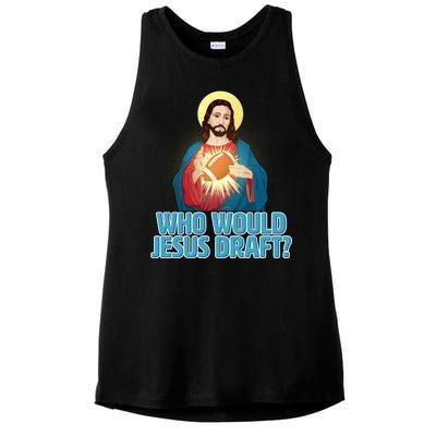 Who Would Jesus Draft1 Ladies PosiCharge Tri-Blend Wicking Tank