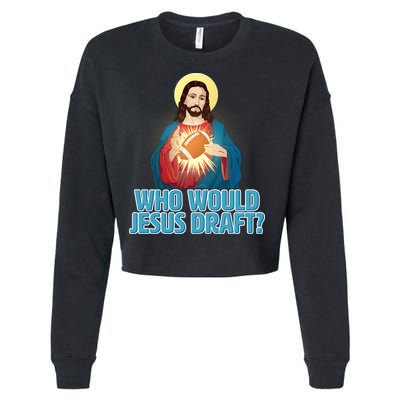 Who Would Jesus Draft1 Cropped Pullover Crew