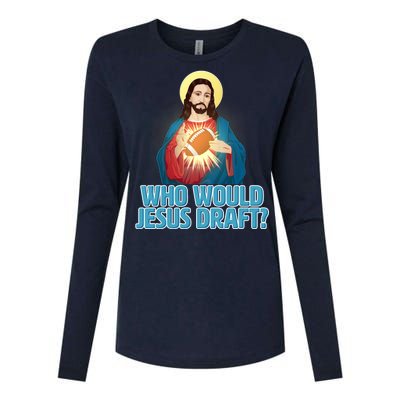 Who Would Jesus Draft1 Womens Cotton Relaxed Long Sleeve T-Shirt