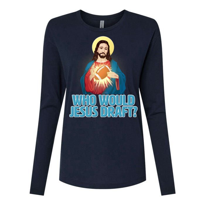 Who Would Jesus Draft1 Womens Cotton Relaxed Long Sleeve T-Shirt