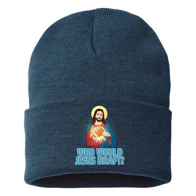 Who Would Jesus Draft1 Sustainable Knit Beanie