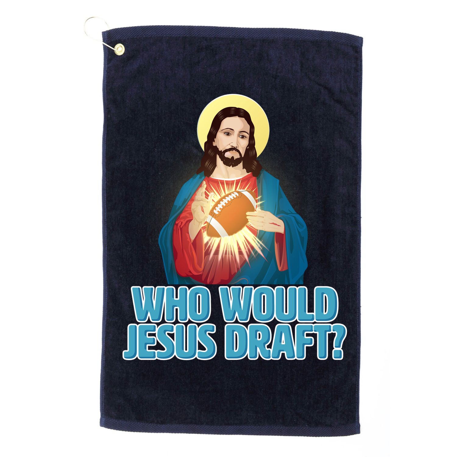 Who Would Jesus Draft1 Golf Towel