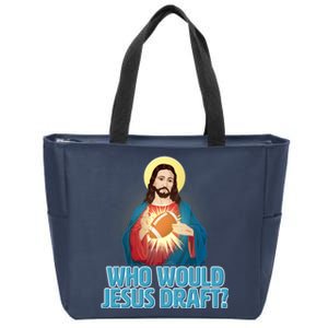 Who Would Jesus Draft1 Zip Tote Bag