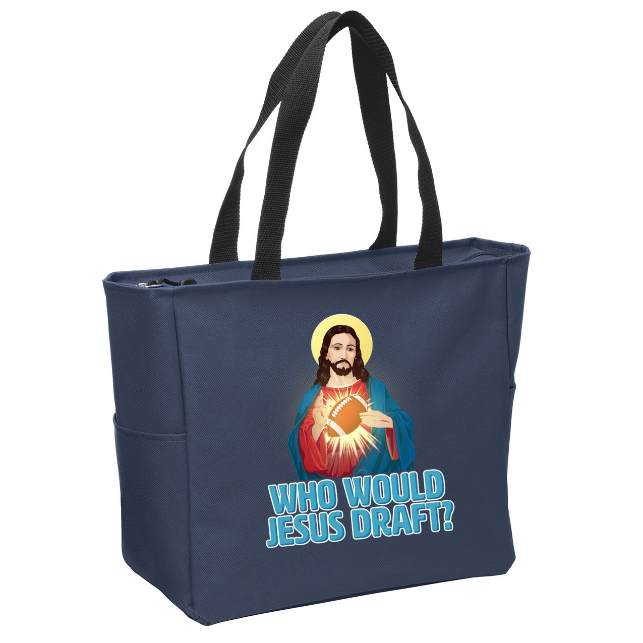 Who Would Jesus Draft1 Zip Tote Bag