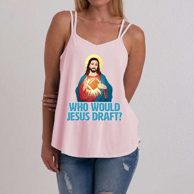 Who Would Jesus Draft1 Women's Strappy Tank