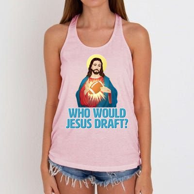 Who Would Jesus Draft1 Women's Knotted Racerback Tank