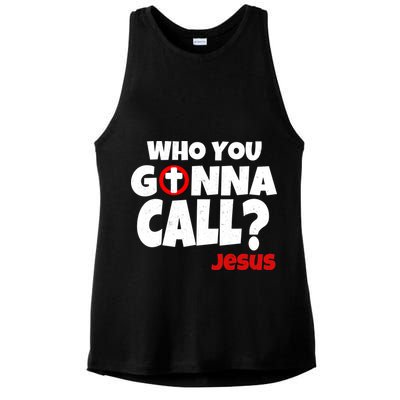 Who You Gonna Call? Jesus Busters Ladies PosiCharge Tri-Blend Wicking Tank
