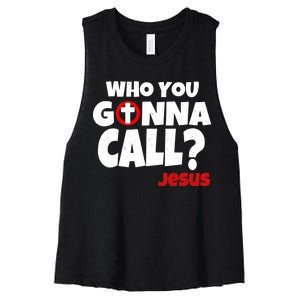 Who You Gonna Call? Jesus Busters Women's Racerback Cropped Tank