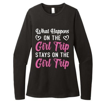 What Happens On Weekend Trip Family Vacation Travel Funny Gift Womens CVC Long Sleeve Shirt