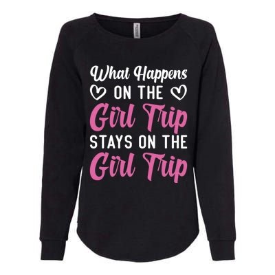 What Happens On Weekend Trip Family Vacation Travel Funny Gift Womens California Wash Sweatshirt