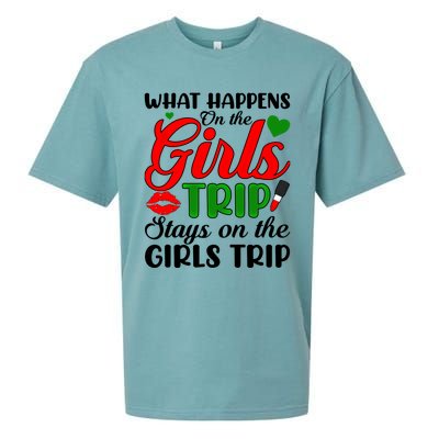 What Happens On The Trip Weekend Trip Meaningful Gift Sueded Cloud Jersey T-Shirt