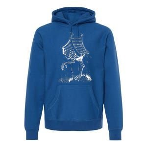 Walking House On Chicken Legs Slavic Folklore Baba Yaga Art Premium Hoodie