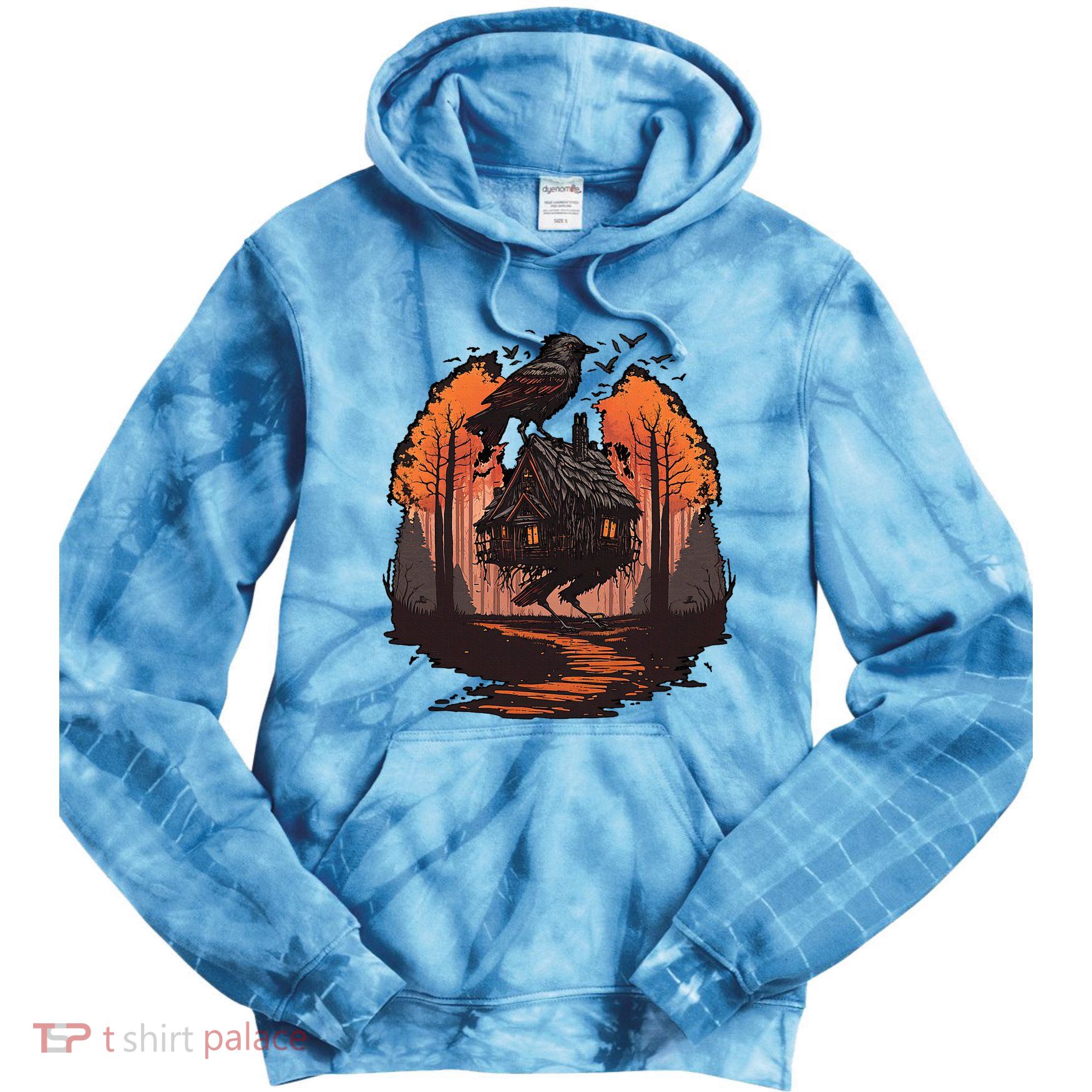 Walking House On Chicken Legs Slavic Folklore Baba Yaga Tie Dye Hoodie
