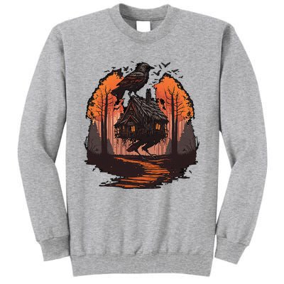 Walking House On Chicken Legs Slavic Folklore Baba Yaga Tall Sweatshirt