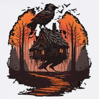 Walking House On Chicken Legs Slavic Folklore Baba Yaga Cooling Performance Crew T-Shirt