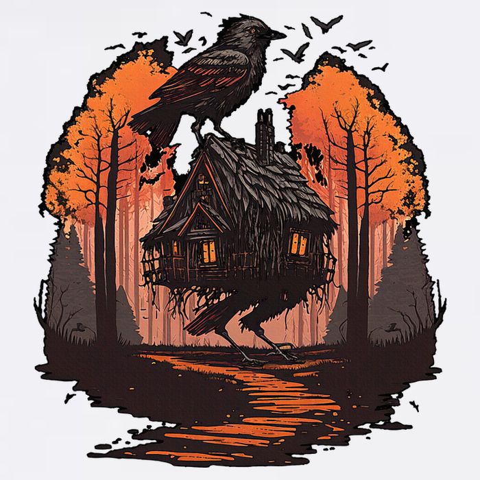 Walking House On Chicken Legs Slavic Folklore Baba Yaga Cooling Performance Crew T-Shirt