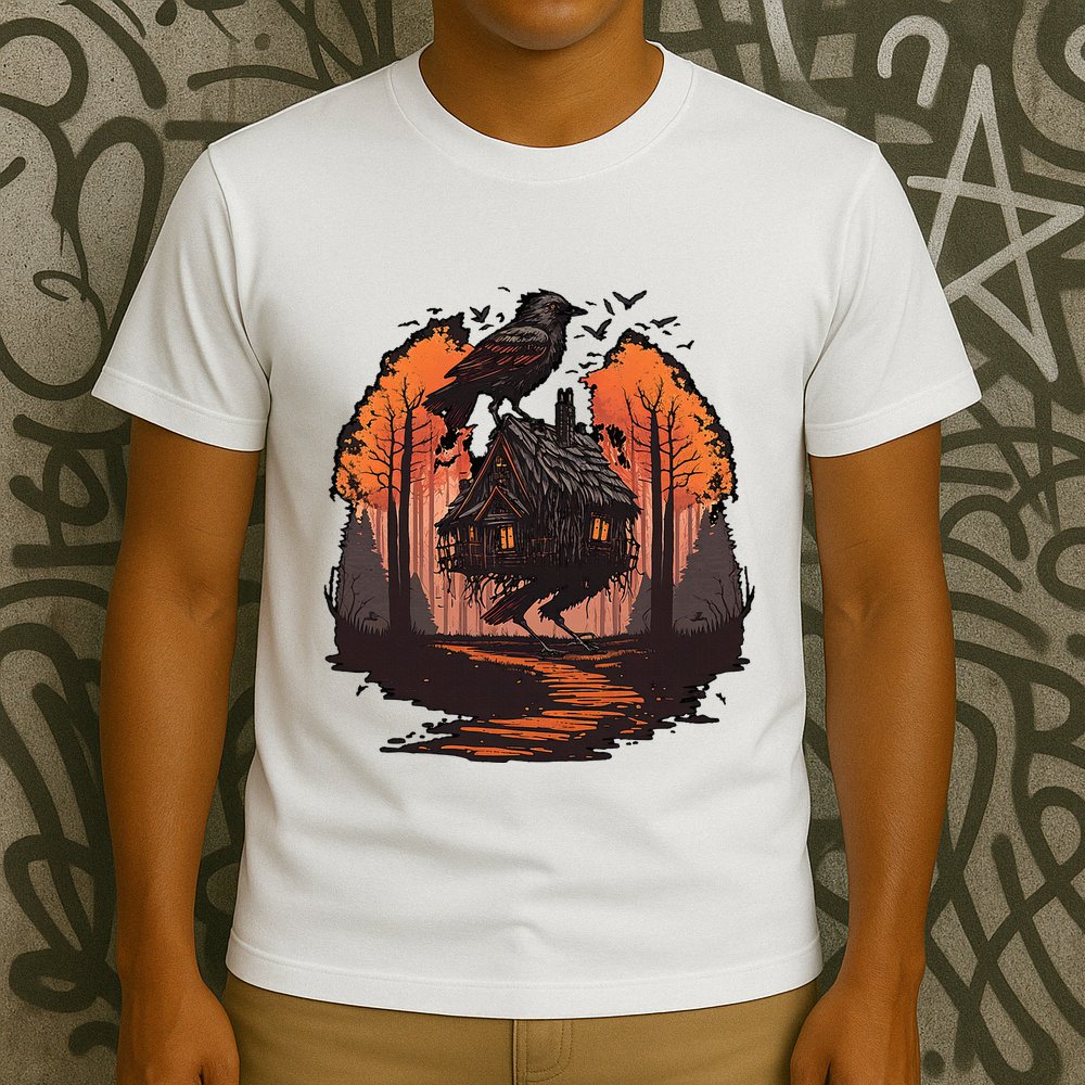 Walking House On Chicken Legs Slavic Folklore Baba Yaga T-Shirt