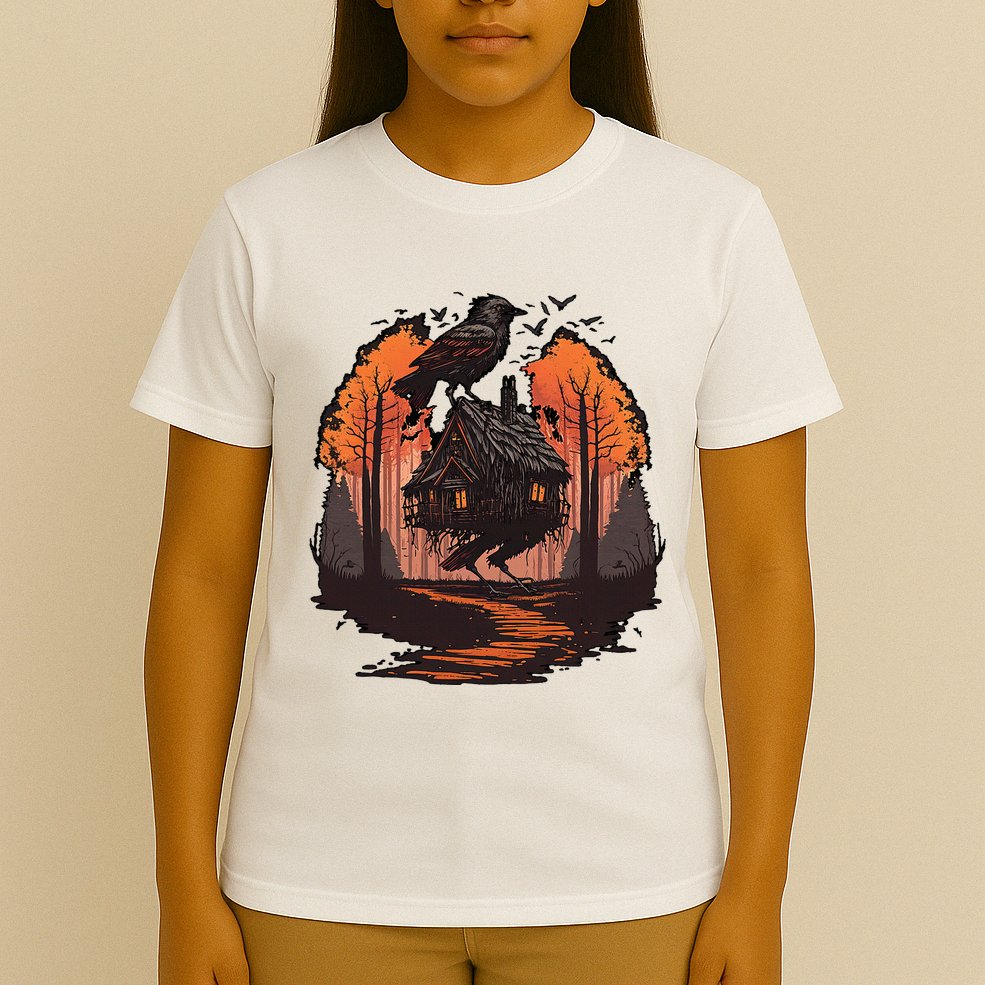 Walking House On Chicken Legs Slavic Folklore Baba Yaga T-Shirt